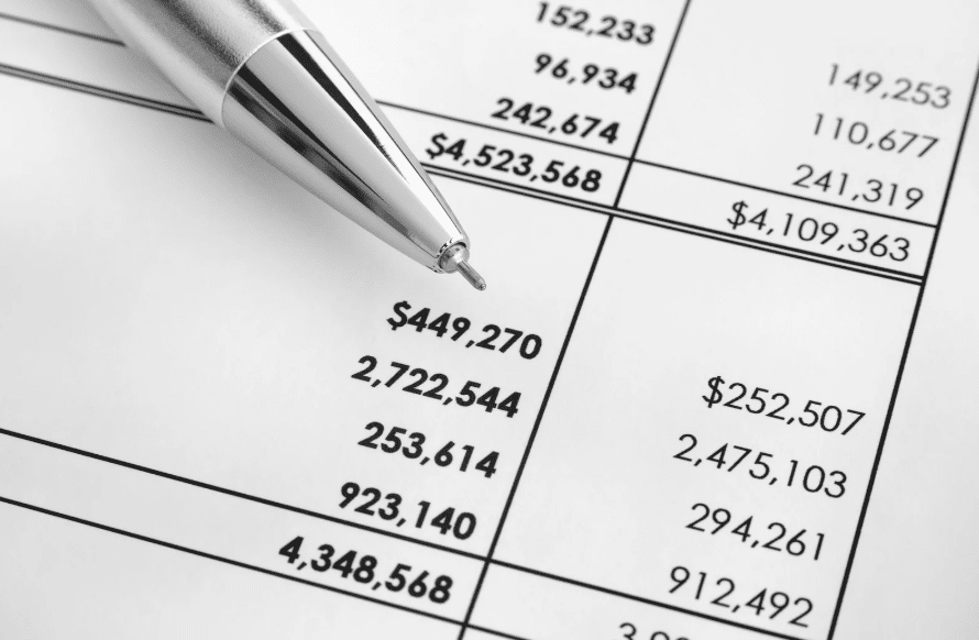 Financial statement for a contractor